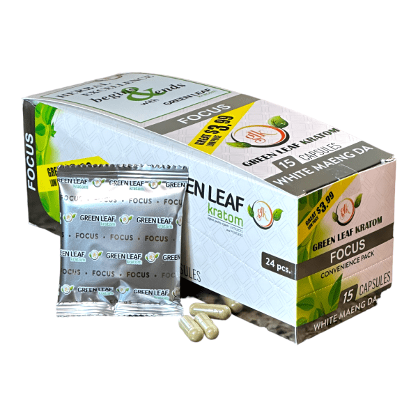 Convenience Pack White Maeng Da (FOCUS) Capsules-15CT