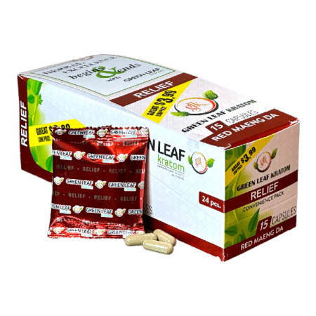 Convenience Pack Red Maeng Da (RELIEF) Capsules -15CT